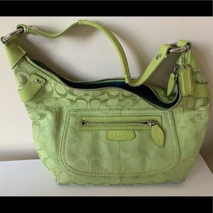 Lime Green Coach Shoulder Bag